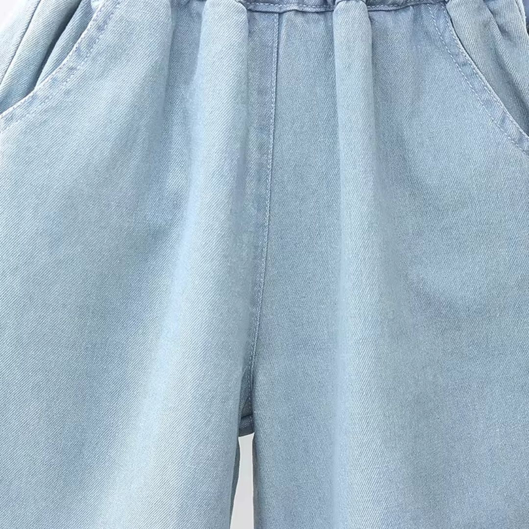 Bubu Soft Denim Top and Pants Set