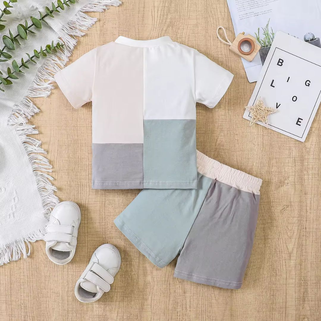 Bubu 2in1 Color Block Shirt and Pants