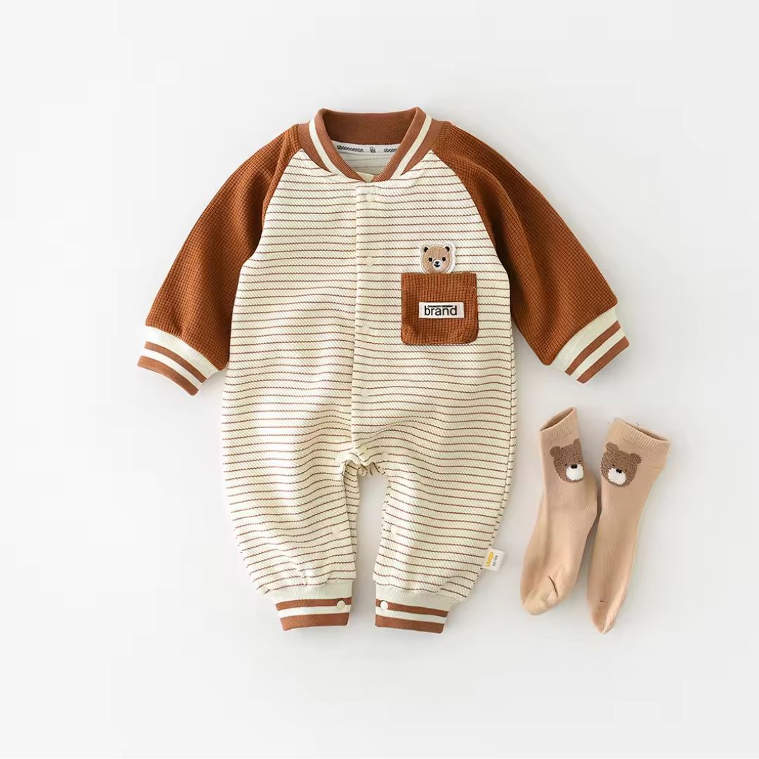 Bubu Infant Bear Stripe Body Suit