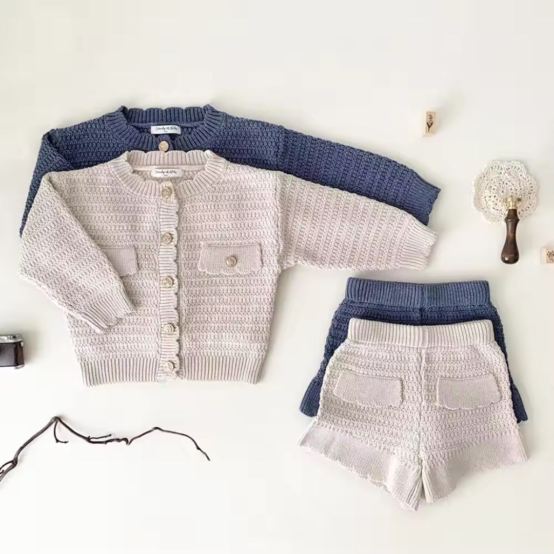 Bubu Knitted Cardigan and Pants Set