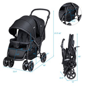 Foldable Lightweight Front Back Seats Double Baby Stroller