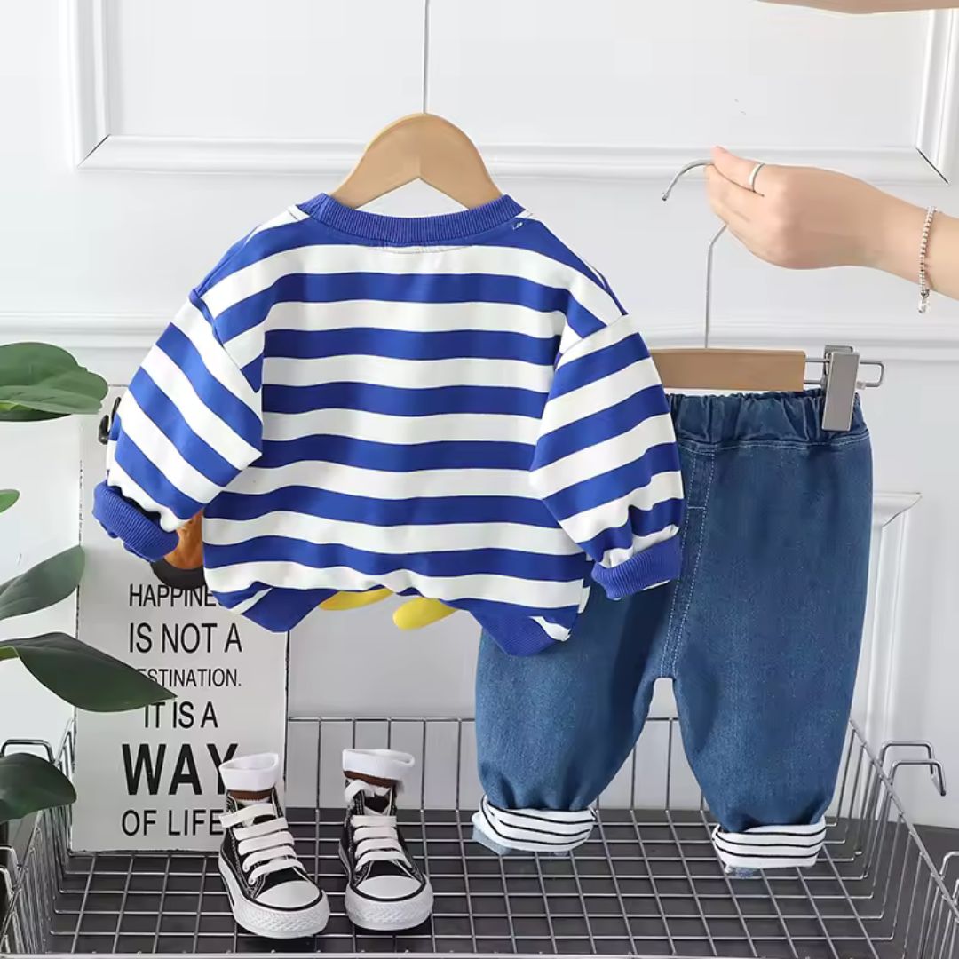 Bubu Baby 2in1 Stripe Pullover & Pants Set