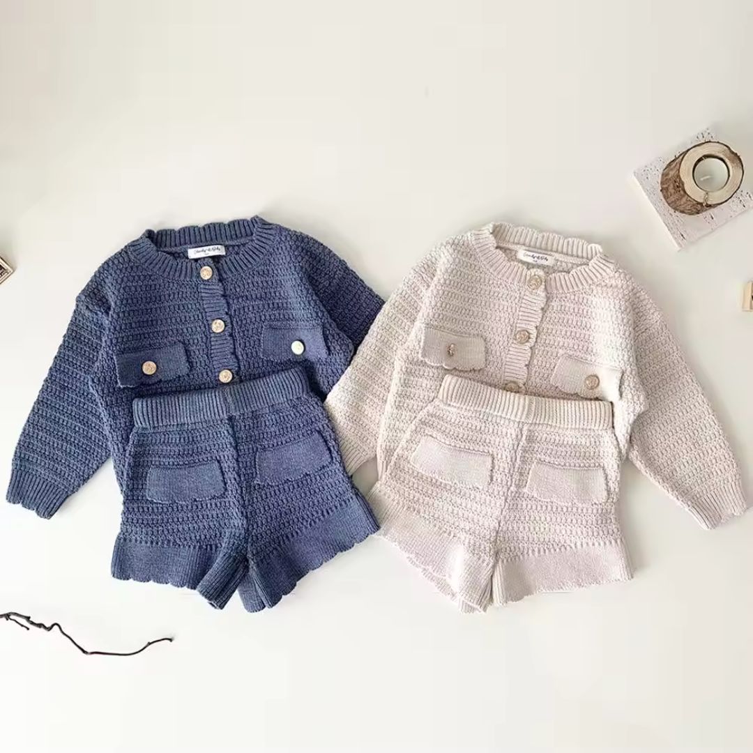 Bubu Knitted Cardigan and Pants Set