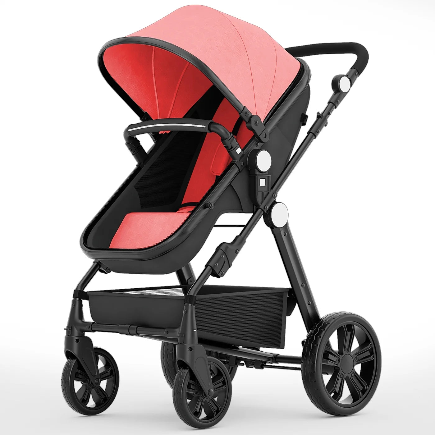 Foldable Baby Stroller for 0-36 Months Newborn Babies, Pink