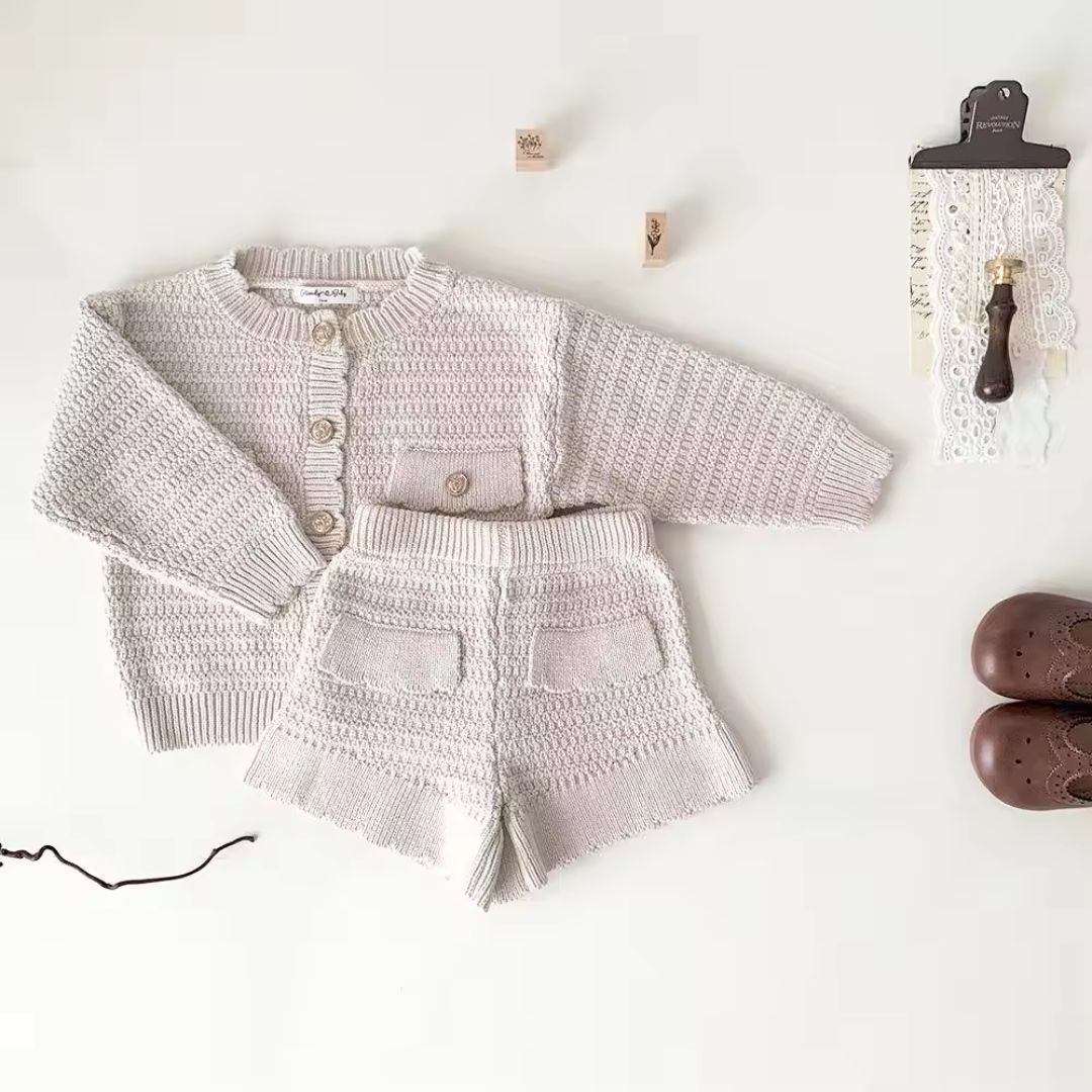 Bubu Knitted Cardigan and Pants Set