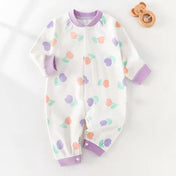 Bubu Cute Printed Jumpsuit for Infant - Purple Flower