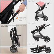 Foldable Baby Stroller for 0-36 Months Newborn Babies, Pink