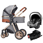 Luxury Portable Travel Pram 3 in 1Baby Stroller High Landscape Baby Pushchair Baby Travel Stroller Newborn Stroller