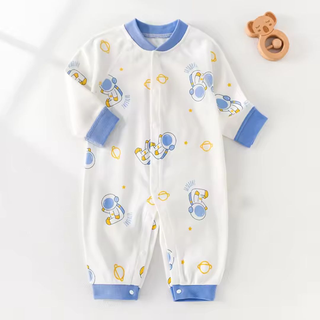 Bubu Cute Printed Jumpsuit for Infant - Blue Astronaut