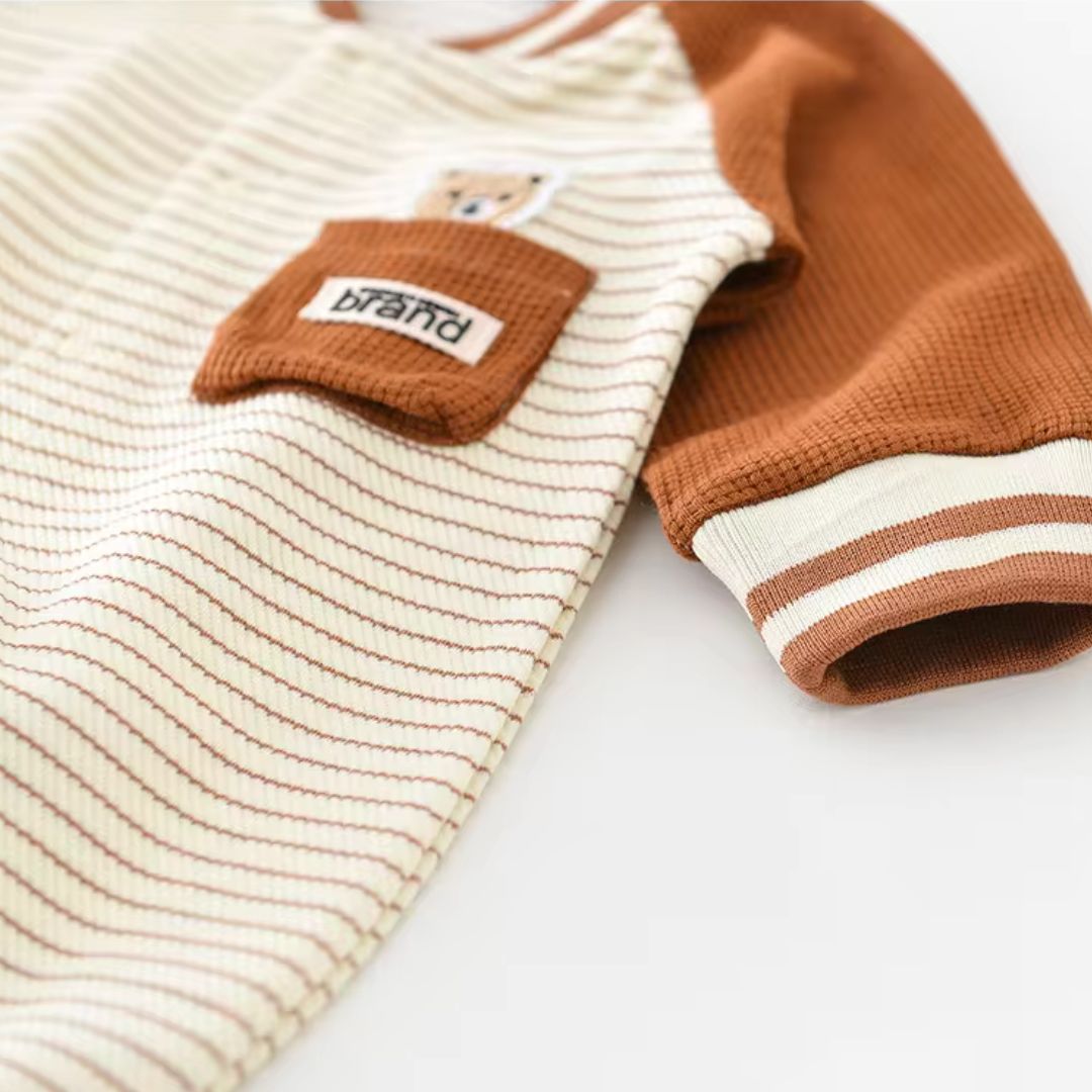 Bubu Infant Bear Stripe Body Suit