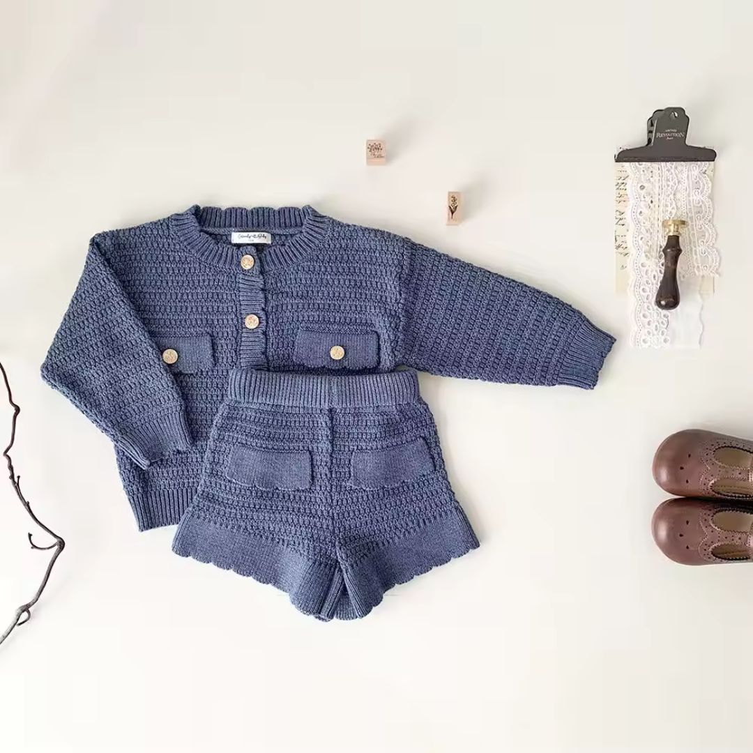 Bubu Knitted Cardigan and Pants Set