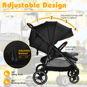 Babyjoy High Landscape Baby Stroller Pushchair with Expandable & Footmuff Canopy Unisex 0-3 Years