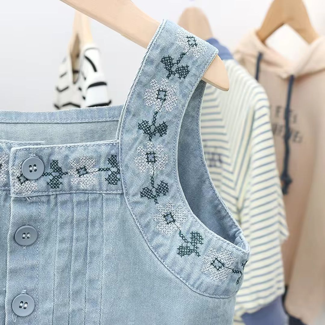 Bubu Soft Denim Top and Pants Set