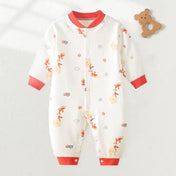 Bubu Cute Printed Jumpsuit for Infant - Red