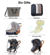 Luxury Portable Travel Pram 3 in 1Baby Stroller High Landscape Baby Pushchair Baby Travel Stroller Newborn Stroller