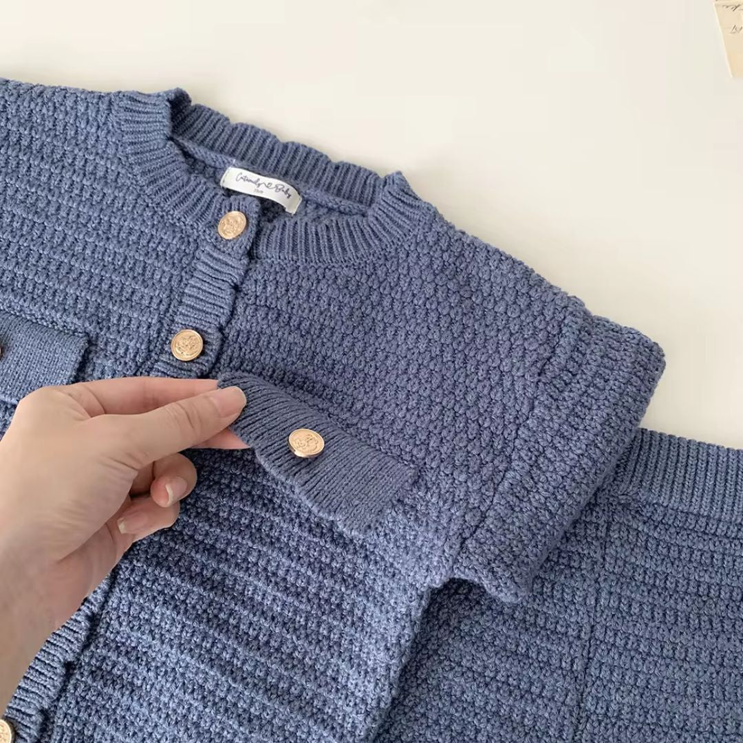 Bubu Knitted Cardigan and Pants Set