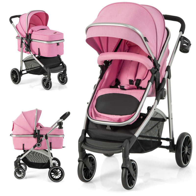 2-In-1 Convertible Baby Stroller with Reversible Seat