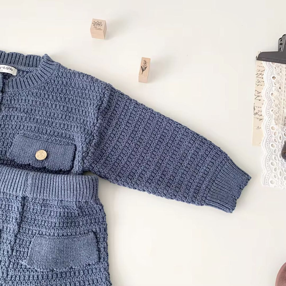 Bubu Knitted Cardigan and Pants Set