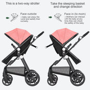 Foldable Baby Stroller for 0-36 Months Newborn Babies, Pink