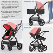 Foldable Baby Stroller for 0-36 Months Newborn Babies, Pink