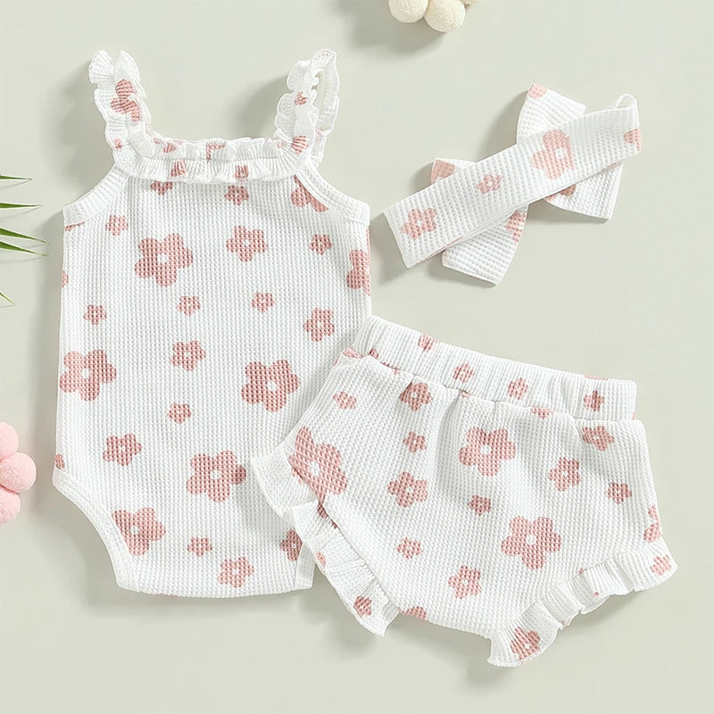 Baby Girls Summer Floral Print Set