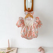 Korean Style Baby Girl Floral Romper