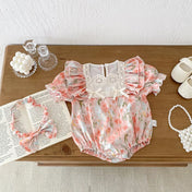 Korean Style Baby Girl Floral Romper