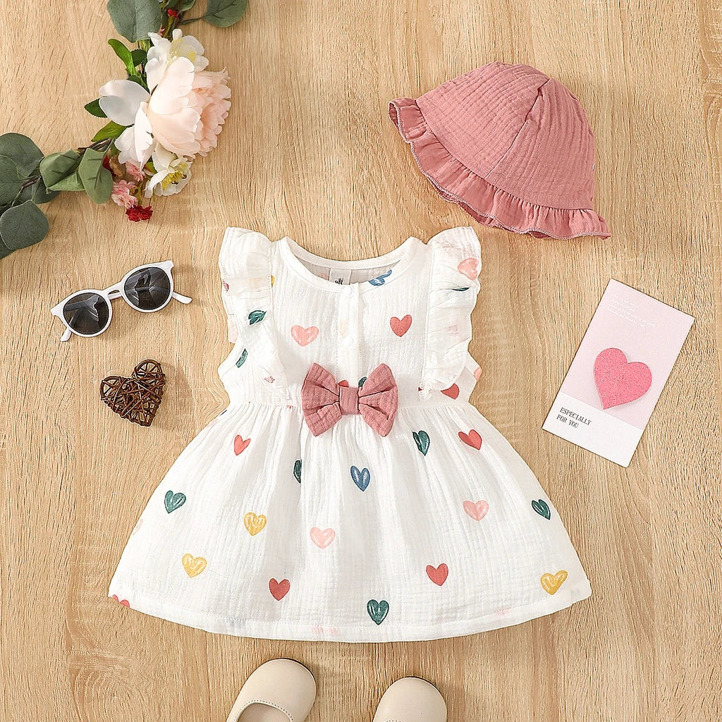 2PCS Dress Flower Set Baby Girl