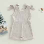 Toddler Girls Sleeveless Ribbed Romper