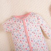 Bubu Baby Frog Suit Pink Floral