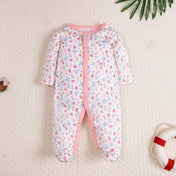 Bubu Baby Frog Suit Pink Floral