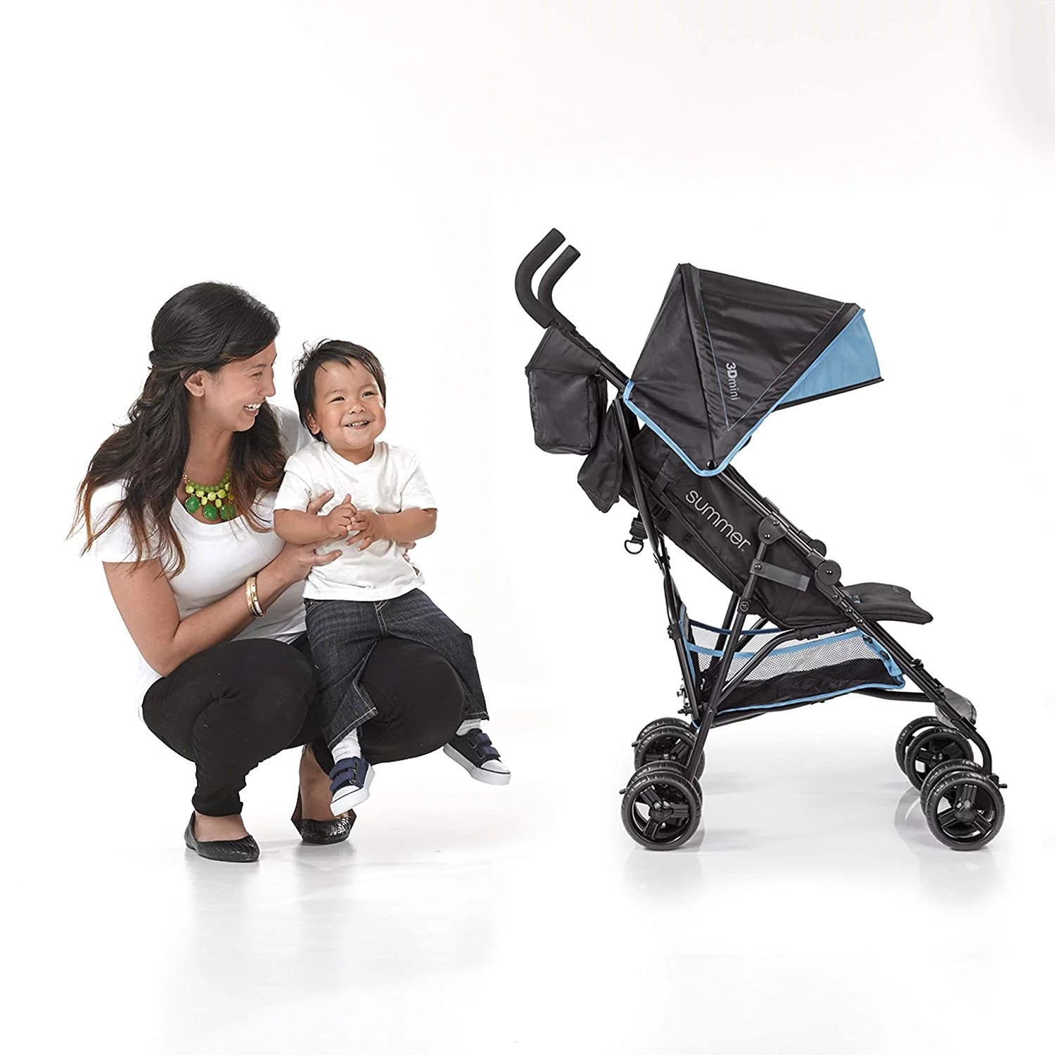 3Dmini Convenience Lightweight Foldable Travel Baby Stroller, Blue