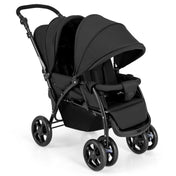 Double Stroller Foldable Baby Twin Lightweight Travel Stroller Infant Pushchair Black