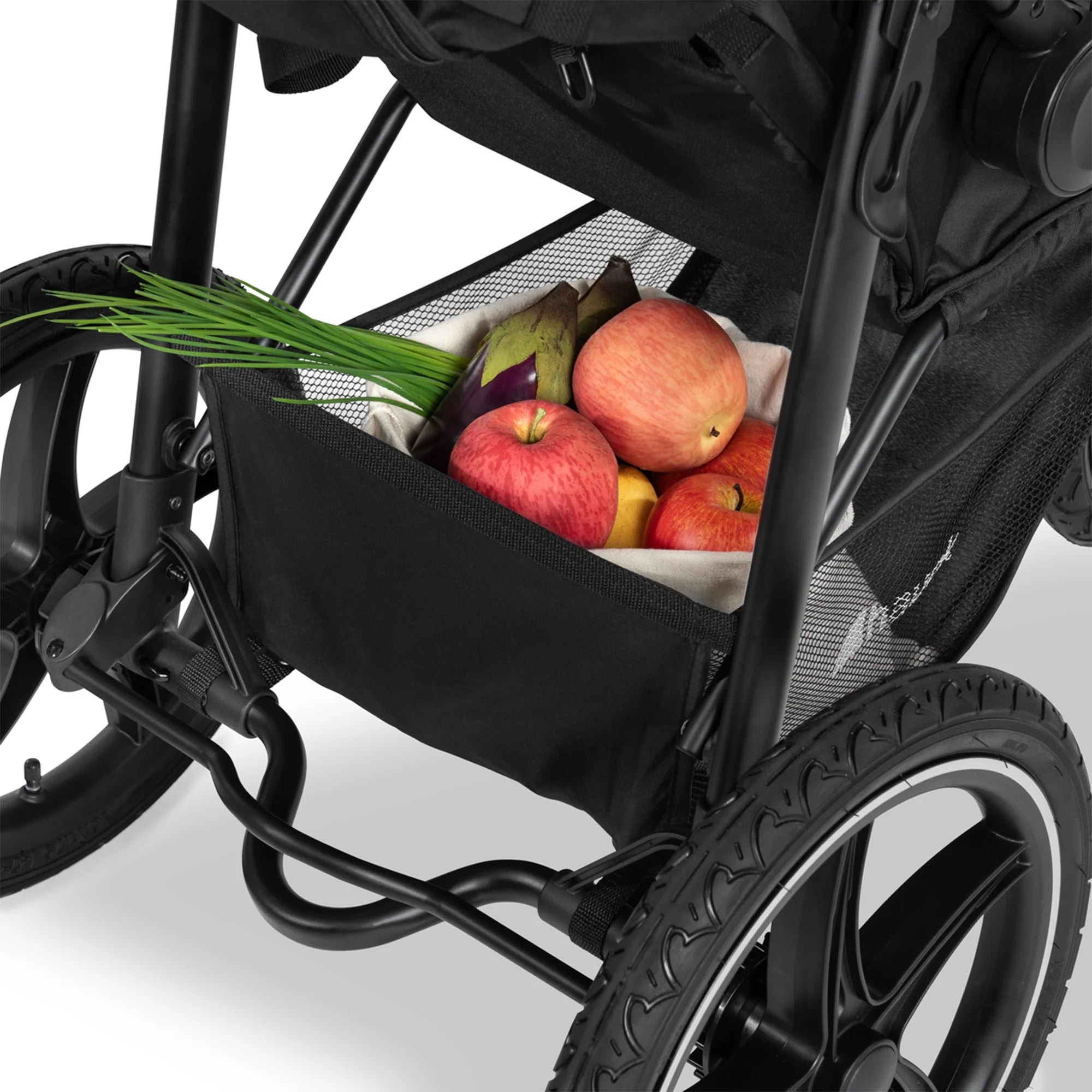 Runner 2 Compact Foldable Tricycle Jogger Stroller Pushchair, Black