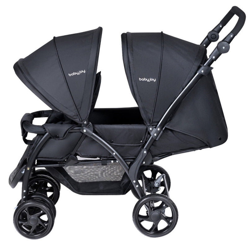 Foldable Lightweight Front Back Seats Double Baby Stroller