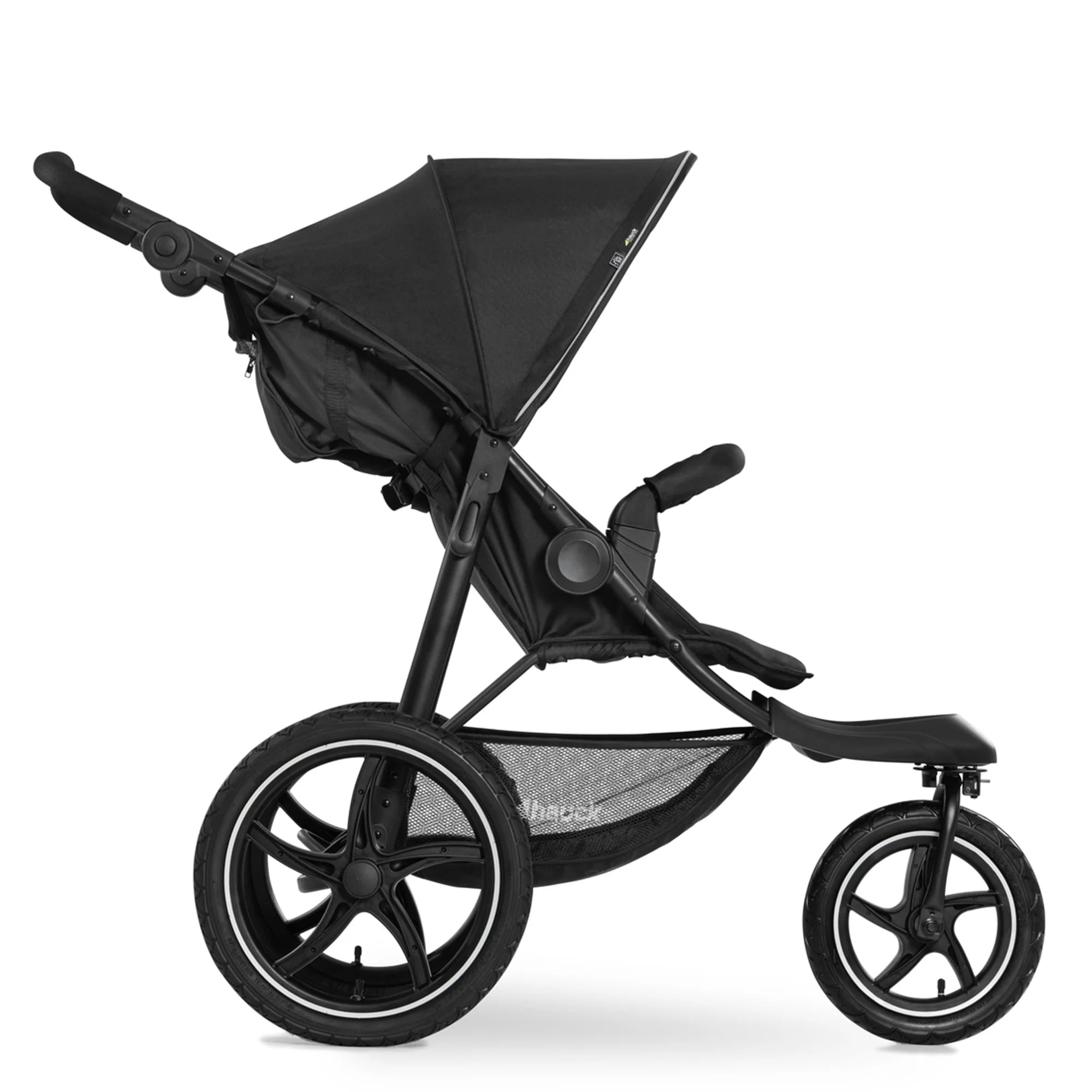 Runner 2 Compact Foldable Tricycle Jogger Stroller Pushchair, Black