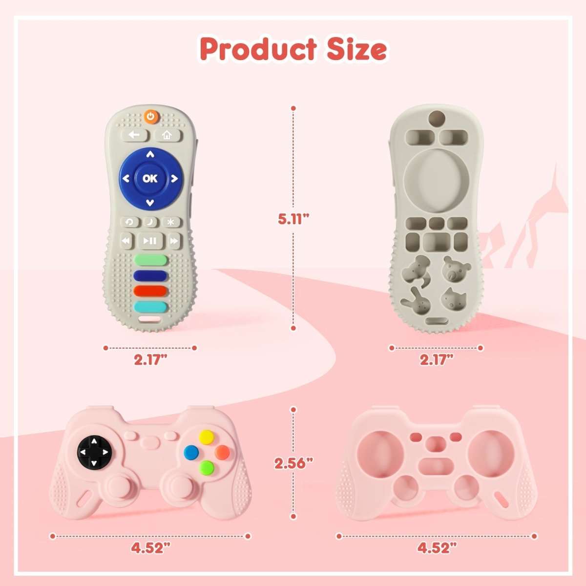 Bubu Baby Gamepad & Remote control Teething with Food-Grade Silicone