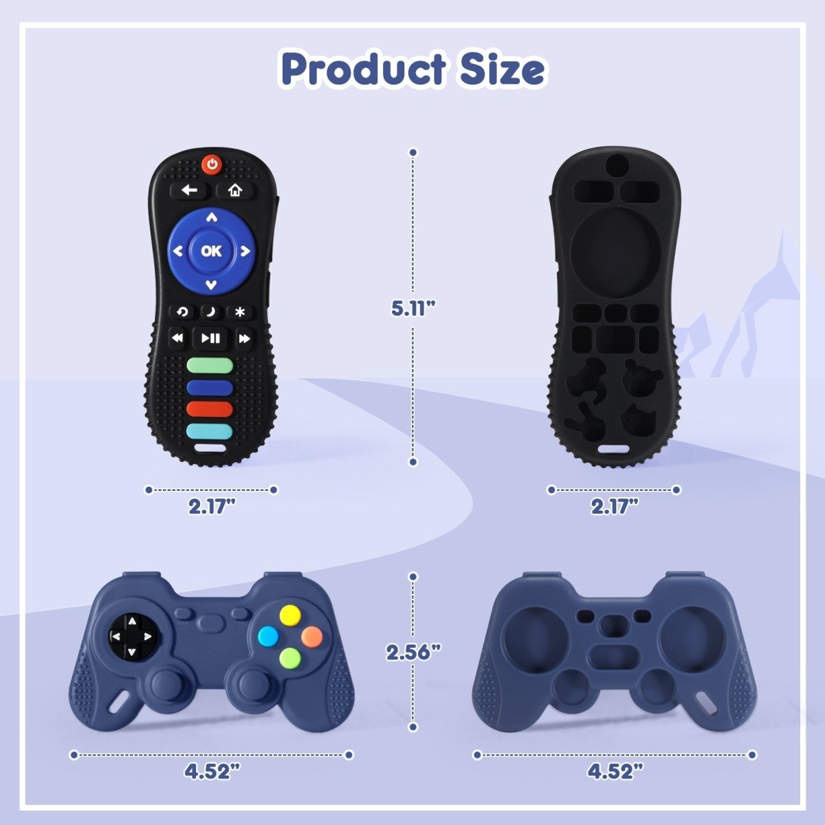 Bubu Baby Gamepad & Remote control Teething with Food-Grade Silicone