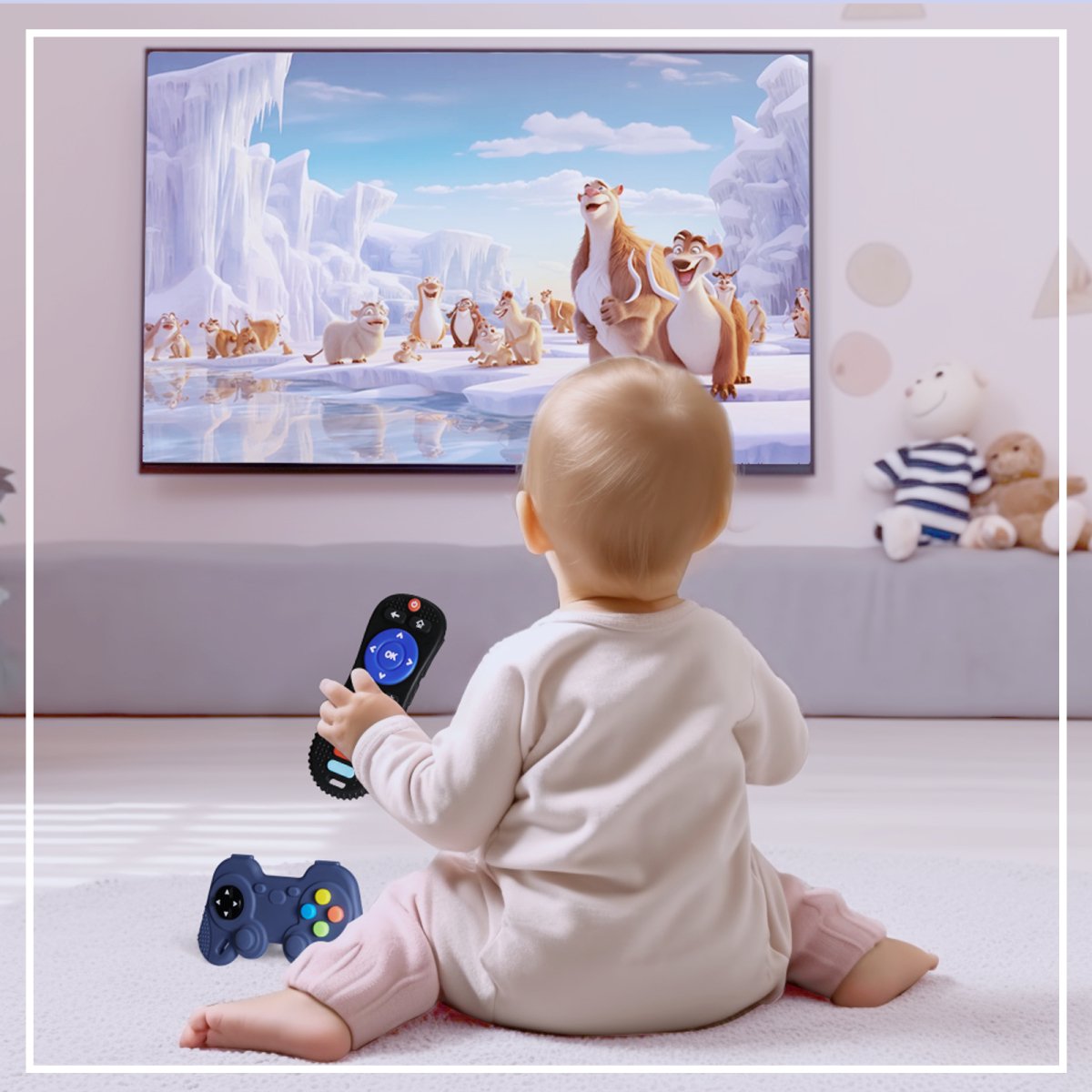 Bubu Baby Gamepad & Remote control Teething with Food-Grade Silicone