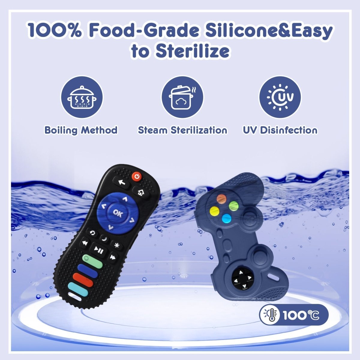 Bubu Baby Gamepad & Remote control Teething with Food-Grade Silicone