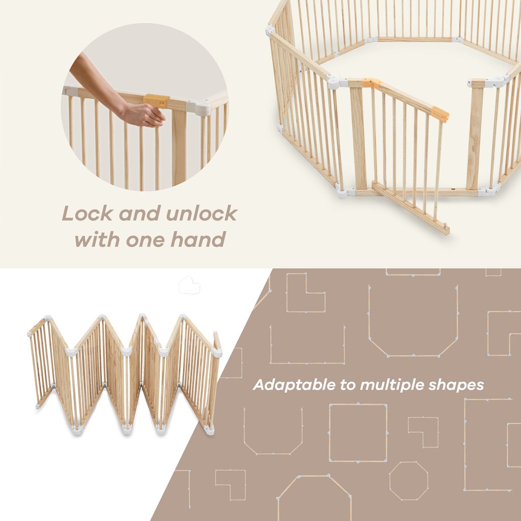 Natural Timber Baby Playpen - Bubula AUS