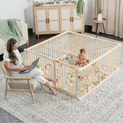 Natural Timber Baby Playpen - Bubula AUS