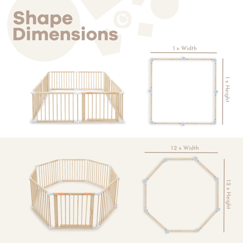 Natural Timber Baby Playpen - Bubula AUS